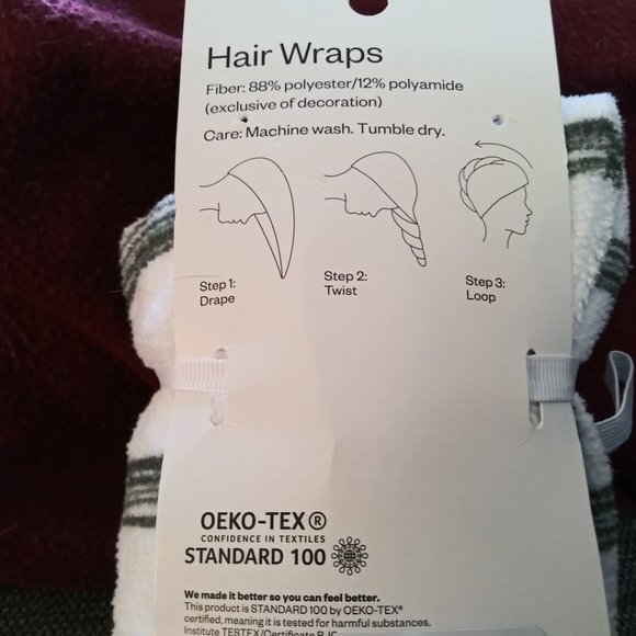 Room Essentials 2pk Bath Hair Wrap - Picture 6 of 10